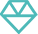 Schematic Diamond Icon in Turquoise