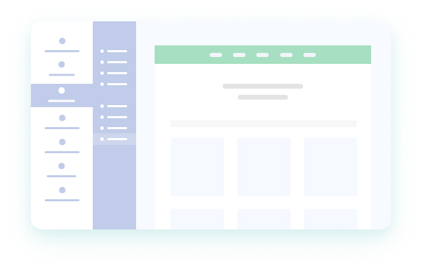 Schematic Webpage Template in White Grey and Green