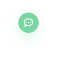 White Speech Balloon on Green Icon