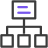 Four Rectangles Connected with Lines Icon