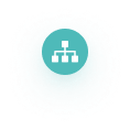 Turquoise Icon with Small Scheme from Squares and Lines
