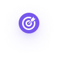 Violet Icon of a Dartboard