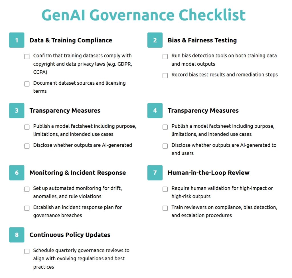 ai governance checklist