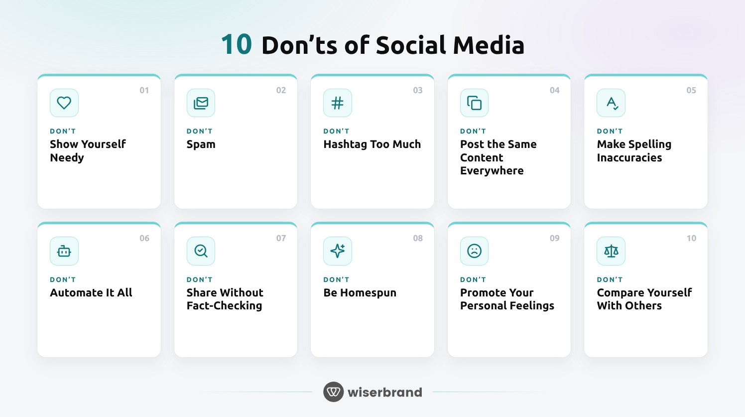 social media 10 donts